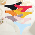 8PCS/Set Seamless Ice Silk Panties Women V-Waist Underwear Sexy Sports Briefs Panties Female Soft Ultra-thin Lingerie G-string