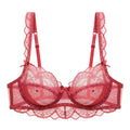 Logirlve Ultrathin Bra Transparent Brassiere Sexy Underwear Plus Size Cup Embroidery Women Lingerie Lace Bras Hollow out