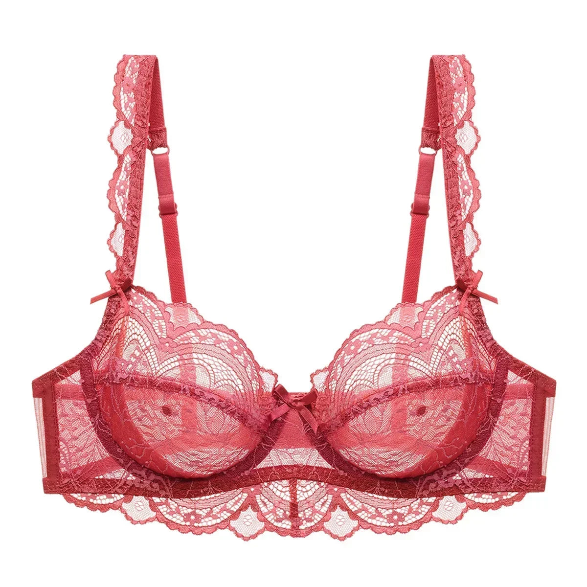 Logirlve Ultrathin Bra Transparent Brassiere Sexy Underwear Plus Size Cup Embroidery Women Lingerie Lace Bras Hollow out