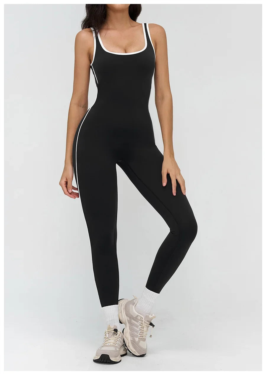 Women Jumpsuit Gym Set Yoga Suit Back Cross Sportswear Sports Jumpsuit Fitness Dance Performance Rompers Workout Bodysuits
