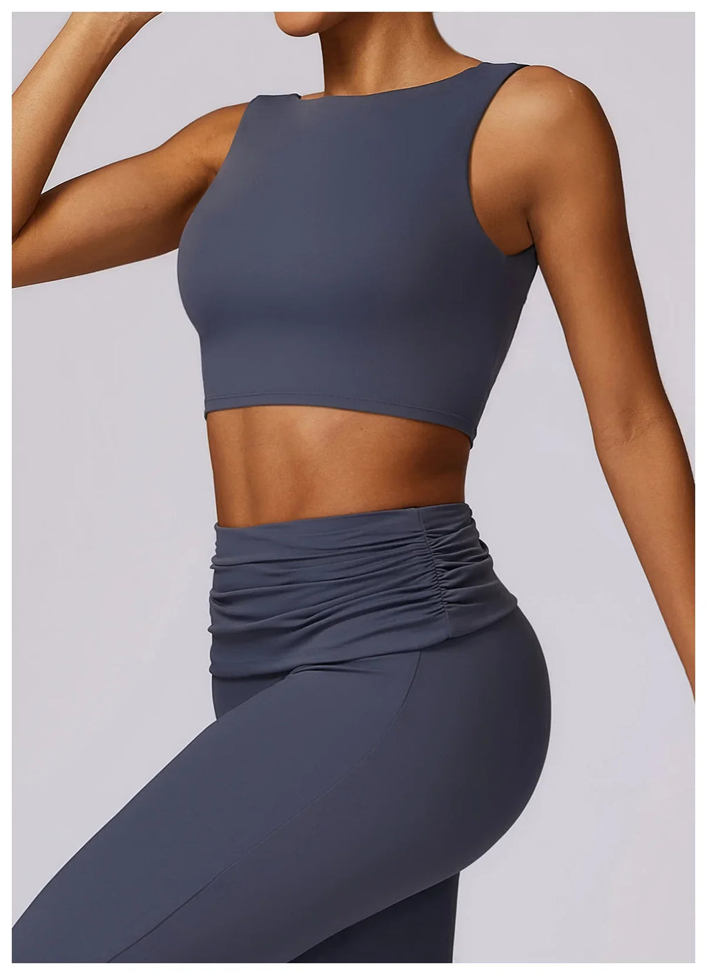 NCLAGEN Running Sports Bra Women High Support Open Back Yoga Breathable Slim Fit Fitness Pilates Tank Top With Removable Pads