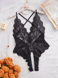 Women's Lace Bodysuit Comfortable Soft Stretch Fashion Casual One Piece Underwear Sleepwear