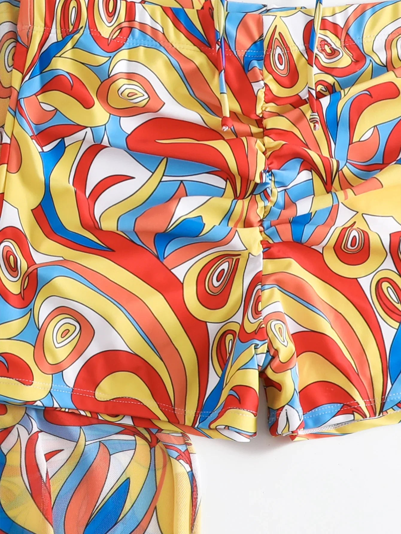 New Sexy 3 Pieces Suit for Women Neck Hanging Bikini Set+Cover-up Swimwear Sunproof Tankini High Waist Shorts Swimsuit Beachwear