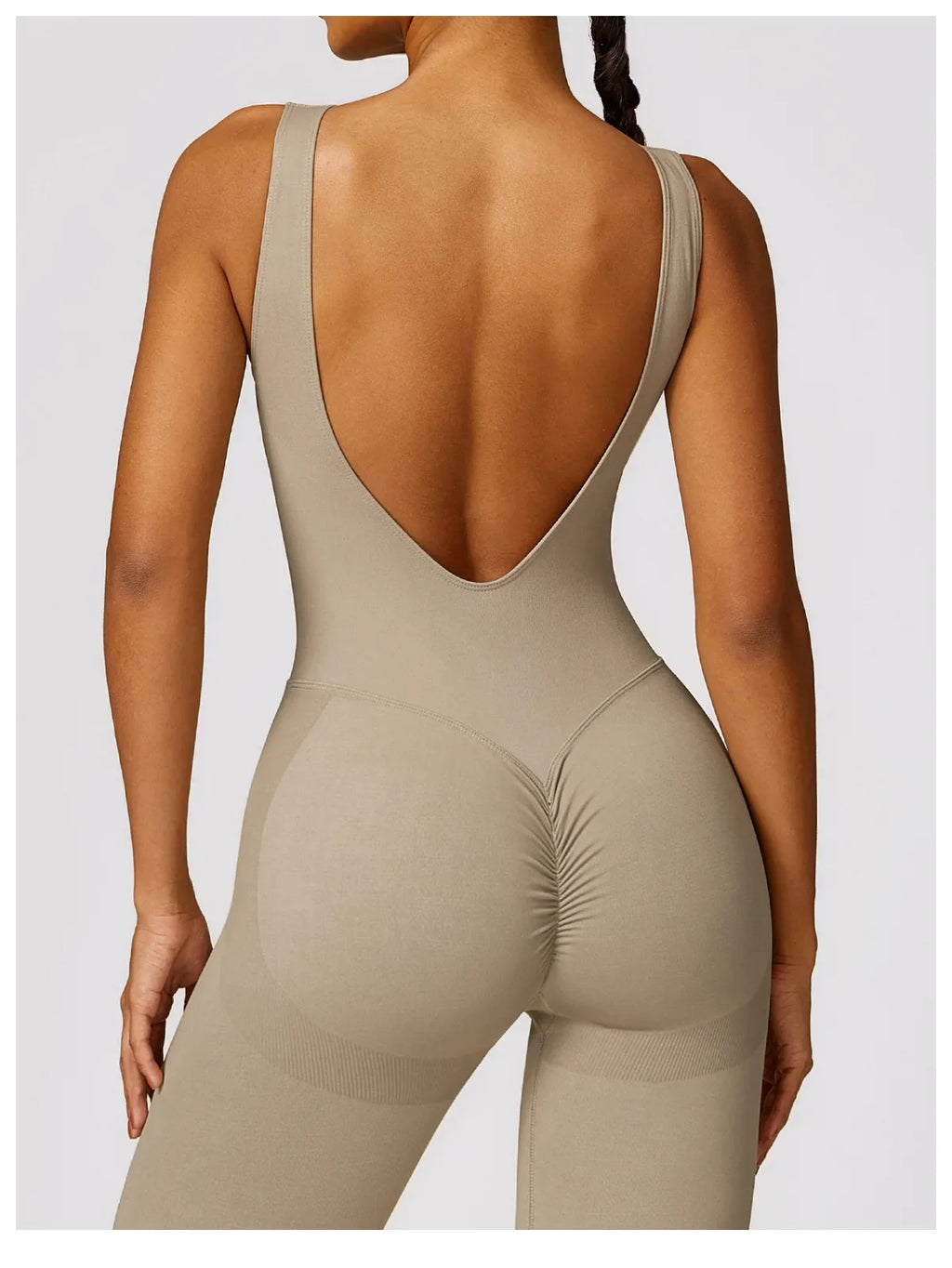 Seamless One-piece Suit Women Sports Jumpsuit Push up Yoga Suit Backless Sportswear Set Women Sleeveles Workout Bodysuits Female