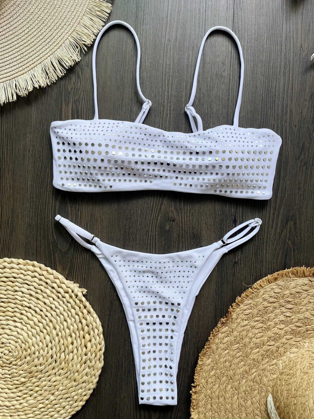 2026 New Sexy Diamond Bikini Women Swimsuit Bandeau Biquini Push Up Swimwear Female Shiny Bathing Suits Bodysuit Beachwear