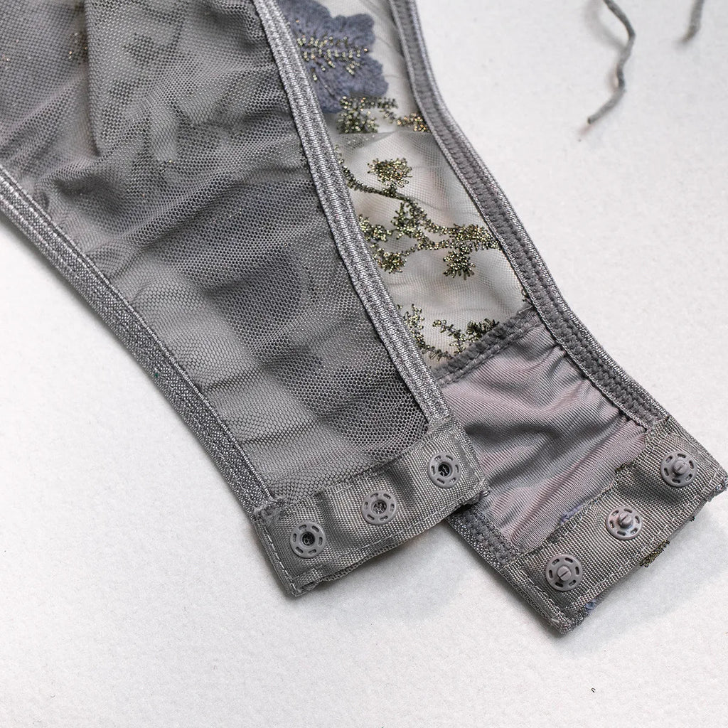 Bikini Fashion Sexy Butterfly Embroidery Slim-Fit Sexy All-Match Jumpsuit for Women