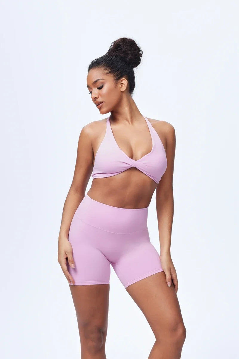 DIAS FIT JOY Women's  Workout Sports Bras Beauty back Cross Padded Low Impact Fitness Bra Yoga Top Cycling Fitness