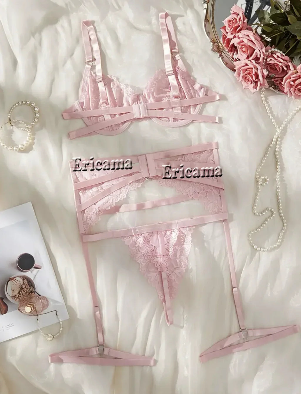 Sexy Lingerie Erotic Underwear Set Transparent Porno Lace Sexy Bra And Panty Garter Set Lingerie Sexy Hot Erotic Sleepwear