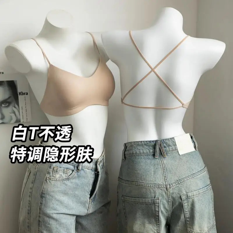 Seamless Liquid Invisible Bra Strapless Adhesive Push Up Backless Underwear for Small Bust Gathering Comfort MOYISY Sexy Bra S-L