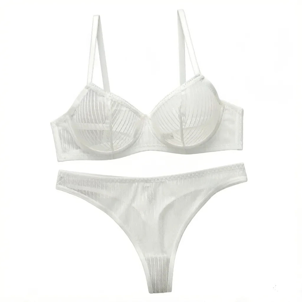 Women's Sexy Embroidered Lace Underwear With Steel Rims Push Up Breathable And Comfortable Close Fitting Underwear Set YS2864