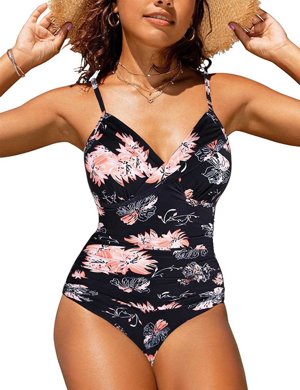 S - XXL Sexy Wrinkled One Piece Swimsuit Women Swimwear Female Monokini Swimsuits 2025 Bathing Suit Swim Beach Wear Bodysuit