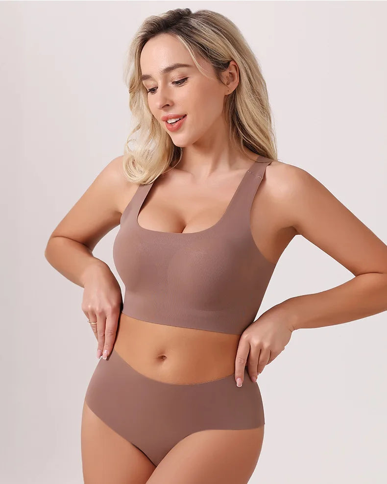 Women's Underwear Sexy Seamless Bra and Panty Set Wire Free Brassieres Female Womens Lingerie Underwear & Sleepwears