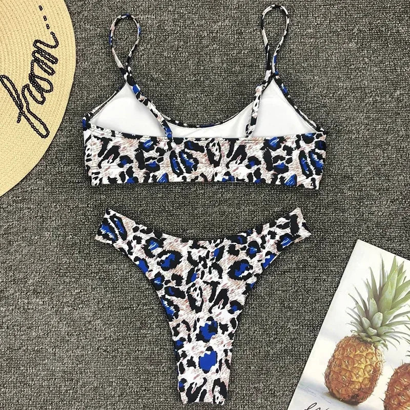 2026 Sexy Leopard Brazilian Bikini Female Swimsuit Women Swimwear Two Pieces Bikini Set High Cut Push Up Bathing Suit Swim Lady