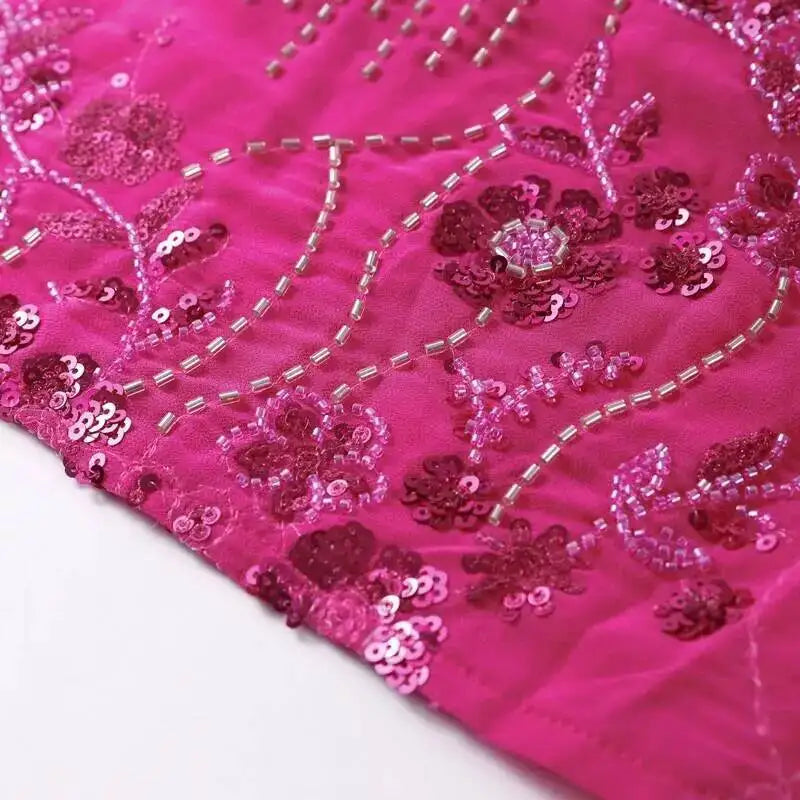 Sexy Beading Sequined Long Skirt Women Solid Low Waist Slim Straight Skirts Female Summer Lady Chic Beach Vacation Clothes JO6M