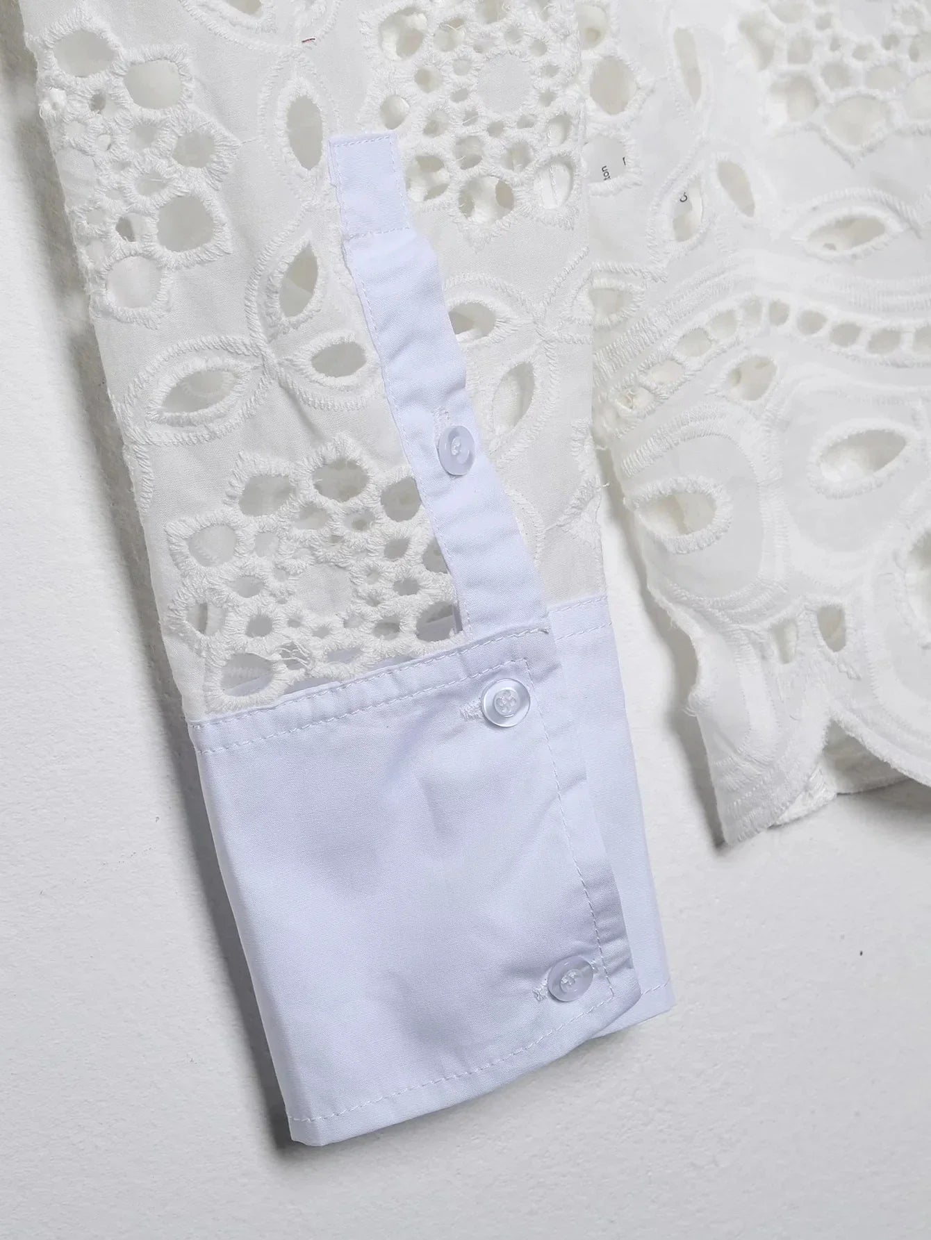 Spring Women Summer White Lace Dress Set Hollow Out Embroidery Shirt Skirt 2 Pcs Robe Outfits Single Breasting Cotton Maxi Dress