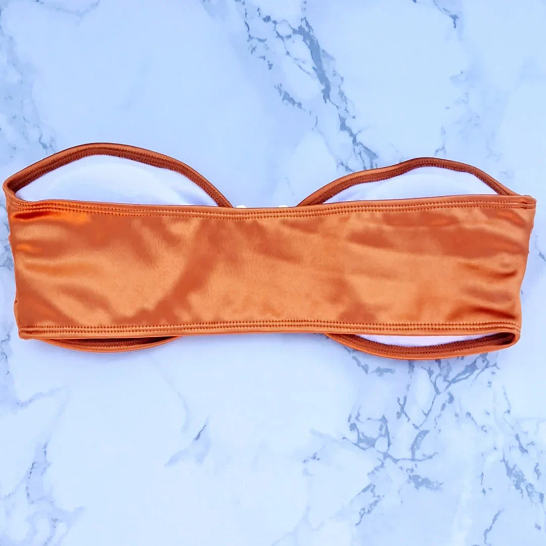 13 Color 2026 New Sexy Bandeau Bikini Women Swimwear Female Swimsuit Two-Pieces Bikini Set Padded Bather Bathing Suit Swim V4647