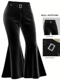 spring and autumn versatile wide-leg pants with metal decoration large size gold velvet wide-leg pants casual pants