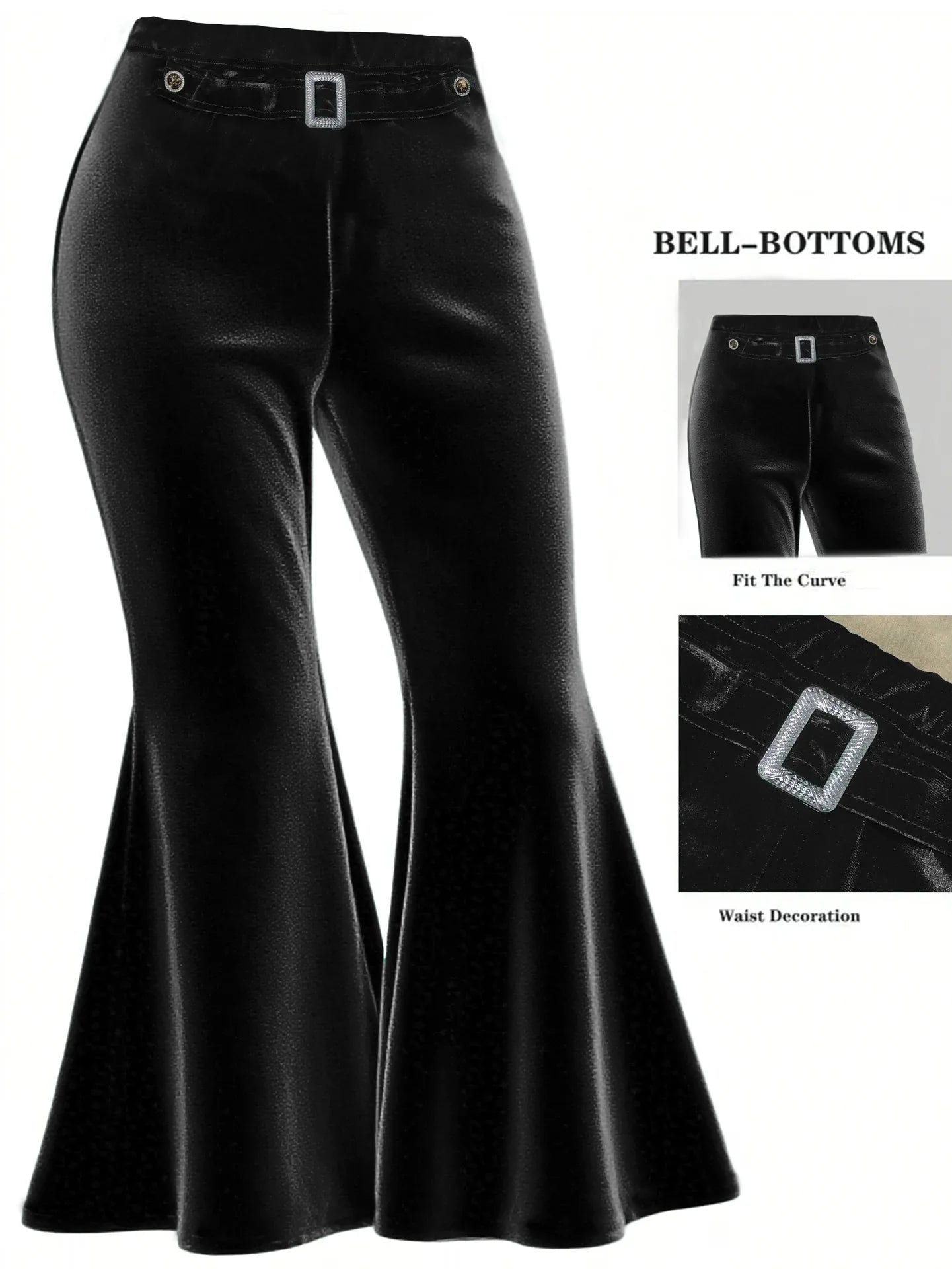 spring and autumn versatile wide-leg pants with metal decoration large size gold velvet wide-leg pants casual pants