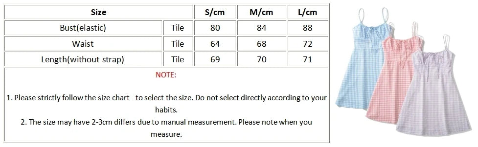 Foridol Spaghetti Strap Tie Up Plaid Dress Women Summer Beach Midi Sundress Strapless Retro Pink Short Vestidos Female Dress