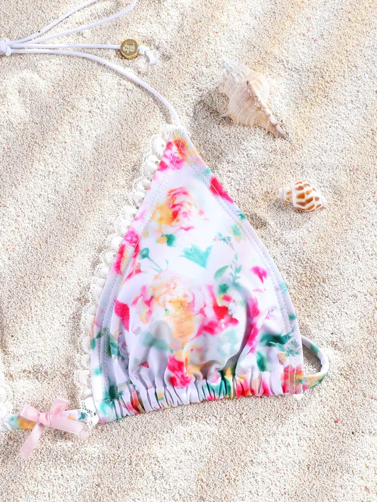 Miyouj Glitter Fabric Bikinis 2026 Sexy Bikini Set Folds Swimsuit Female Halter Bathing Suit Women Swimwear New Beachwear