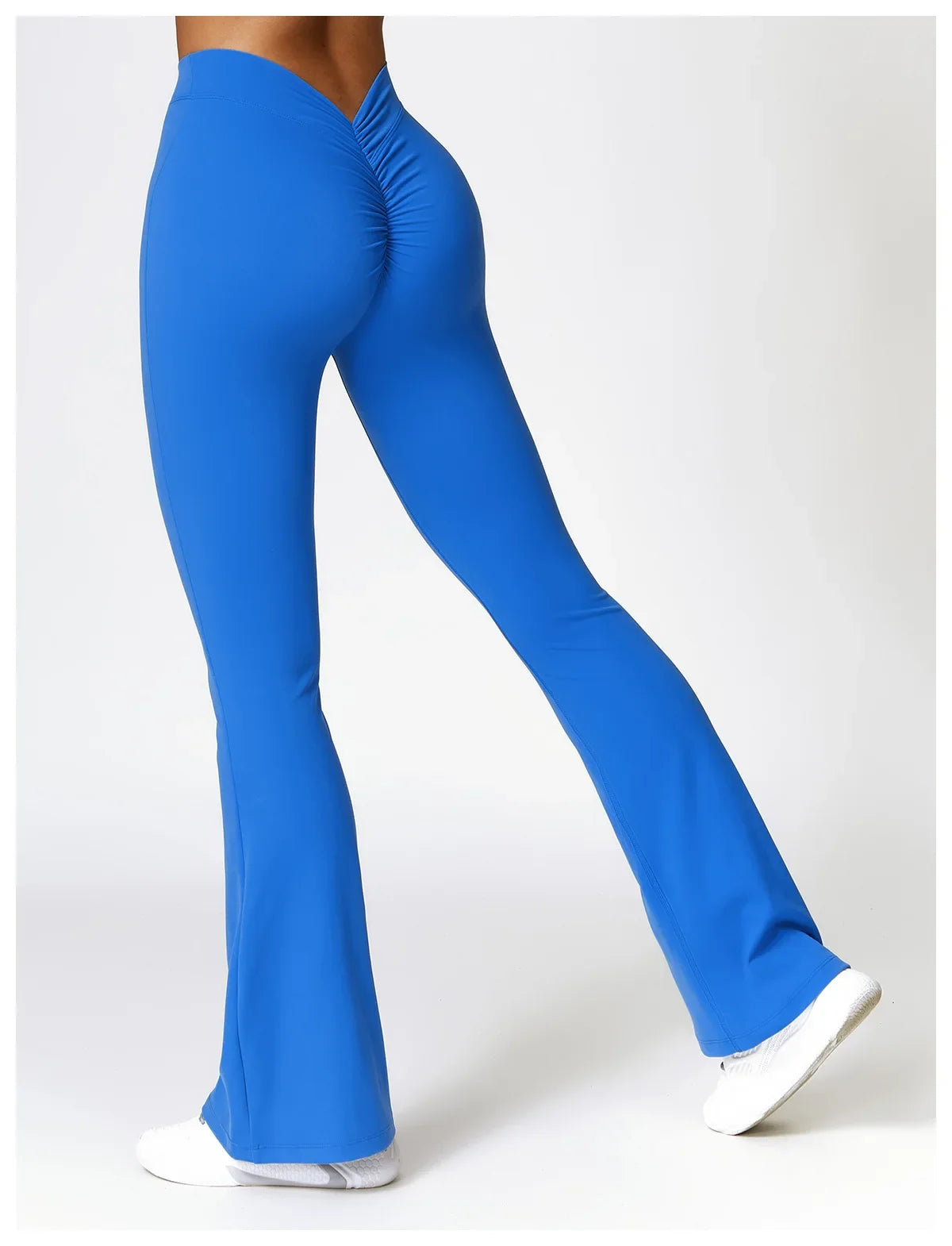 Sexy Sports Leggings Women V Back Scrunch Flares Leggings High Waist Yoga Flares Pants Push Up Gym Leggings Women Yoga Clothes