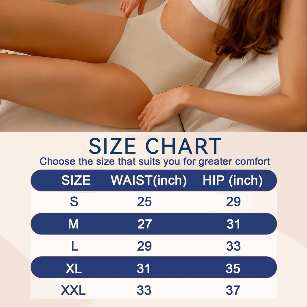 One Piece Women Sexy Panties High Waist Seamless Underwear Silky Female Breathable Comfort Briefs S-2XL