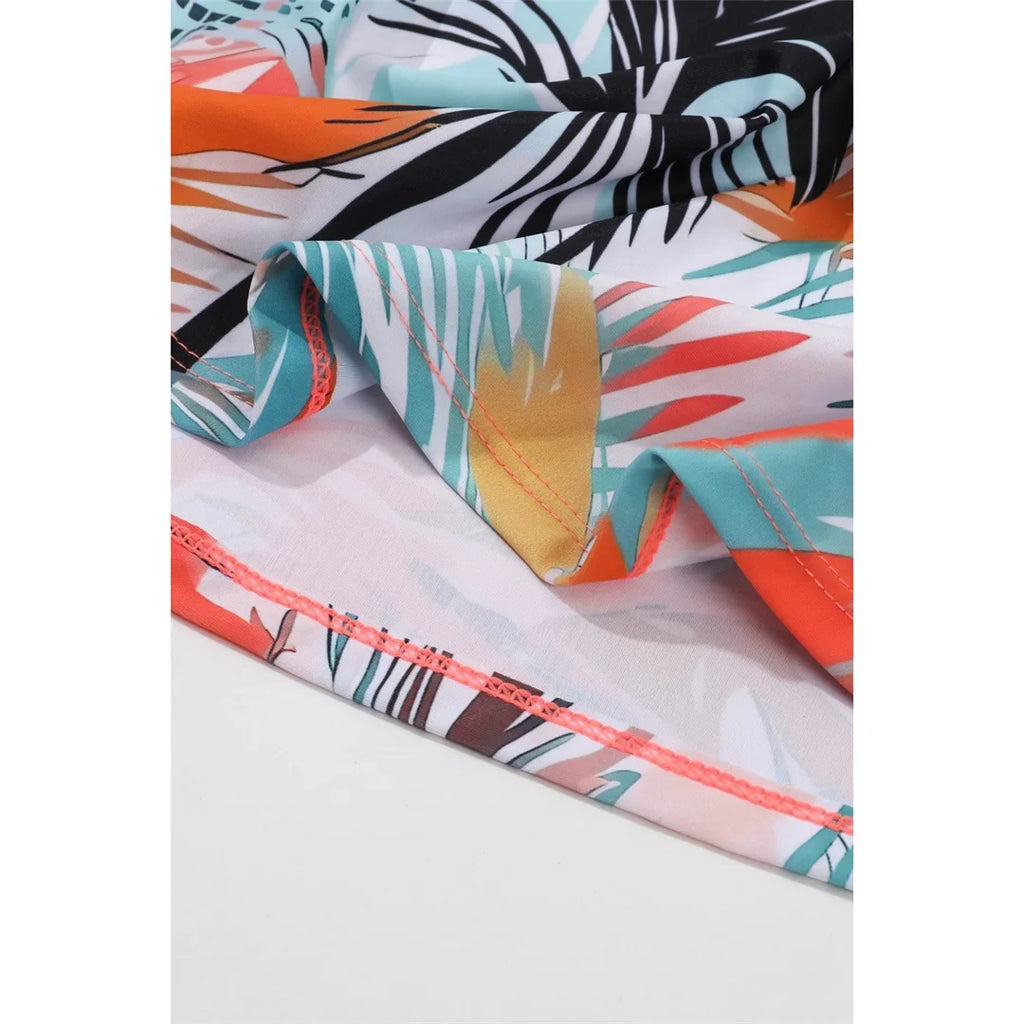 0XL - 4XL New Printed Bikini Plus Size Large Size Swimwear Women Swimsuit Female Two-Pieces Bikini Set Bather Bathing Suit V5901
