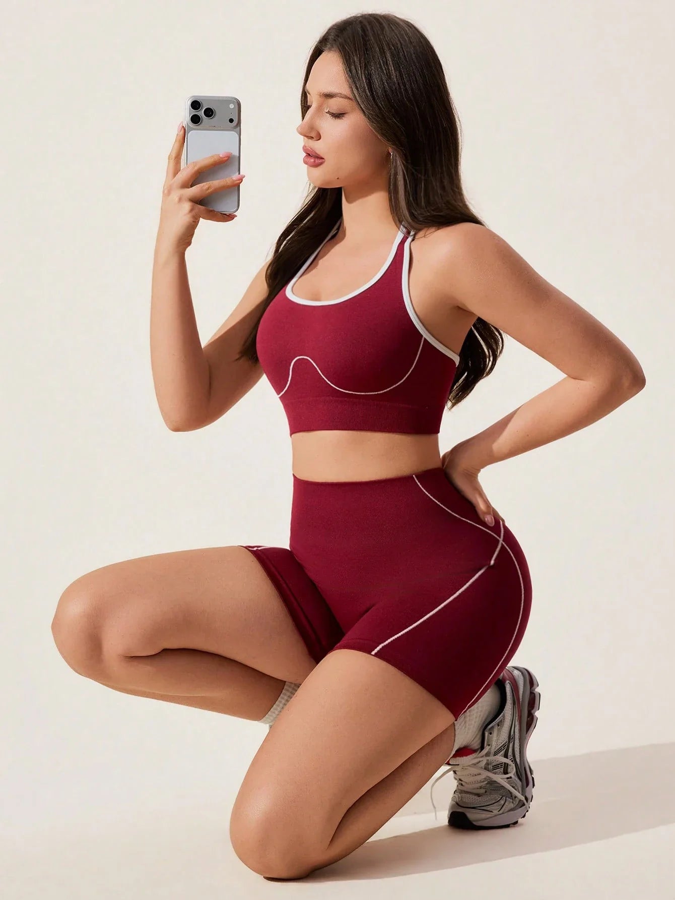 2pcs/set Yoga Sport Bra Shorts Set Sportswear Woman Gym High Waist Seamless Workout Shorts Leggings Activewear Women's Tracksuit