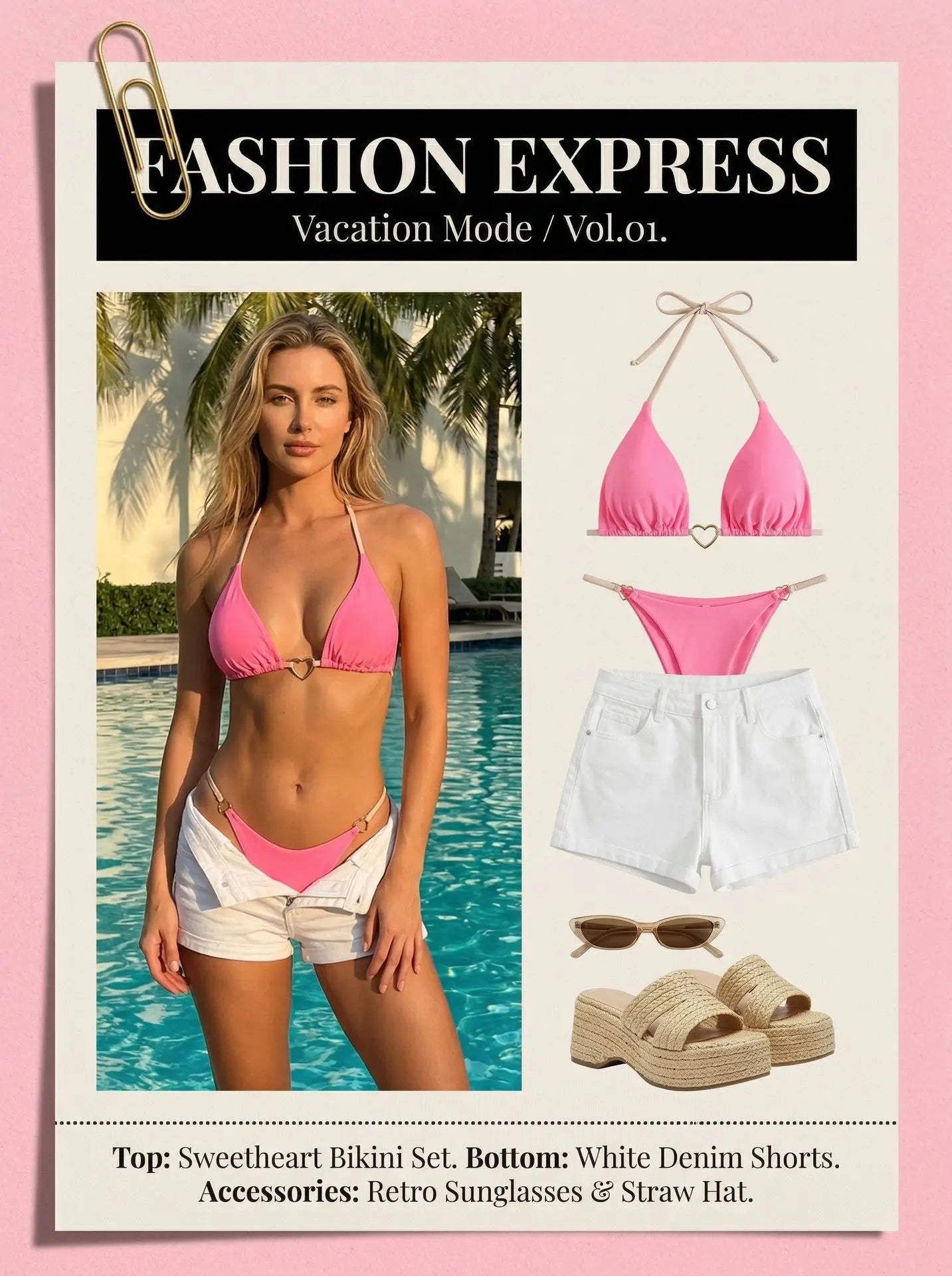 Metal Heart-shaped Halter Mini Micro Thong Bikini Female Swimsuit Women Swimwear Two-pieces Bikini Set Bather Bathing Suit Swim