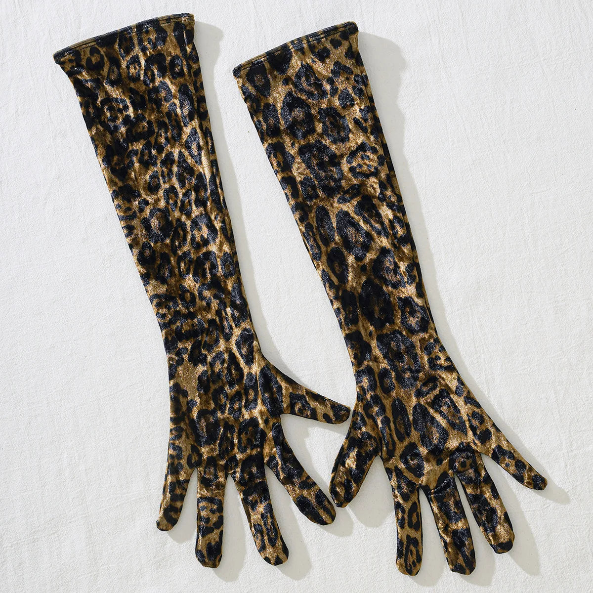 Women Leopard Print Bodysuit With Gloves Leggings Hollow Out Backless Deep V Suspenders Sleeveless Bodysuits Charming Thin 3X4C