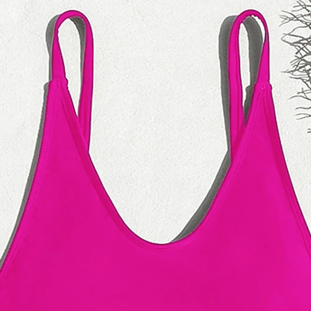 One-piece Bikini Women Sexy Monokini Sleeveless V-Neck Swimsuit Backless Design Figure-Enhancing Fit