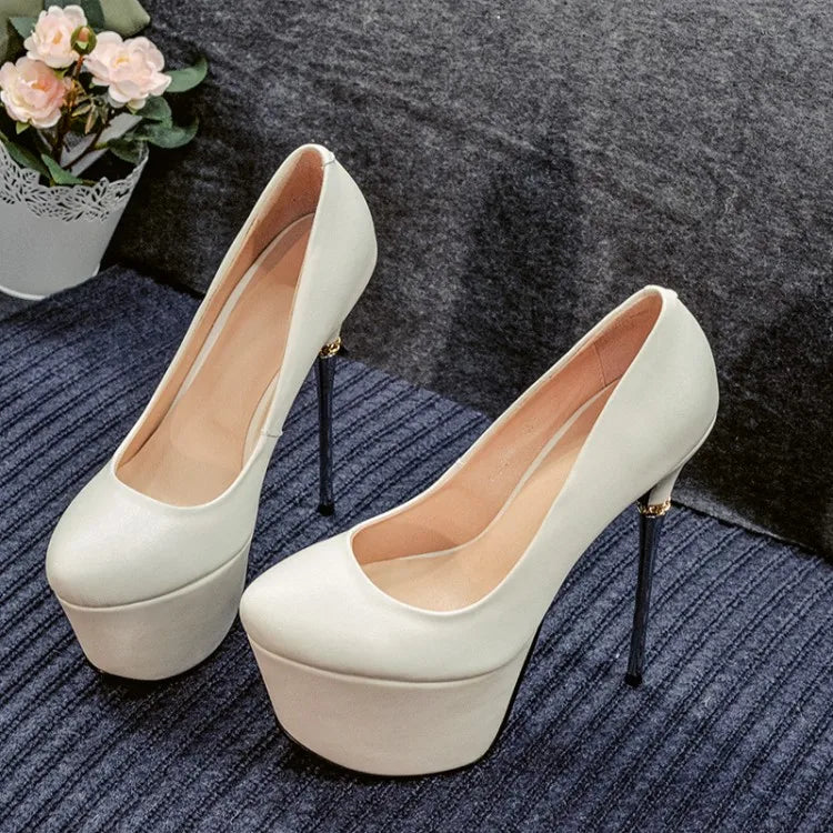 Sexy Peep Toe Pumps for Women 2025 New 6CM Platform Party Nightclub Stage Stilettos 16CM High Heels Pole Dance Stripper Shoes