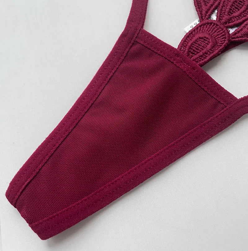 Sexy Thong Lace Panties Women Briefs Girls G String Hollow Out Transparent Underwear Female Thin Low Waist Lingerie Size S-XL