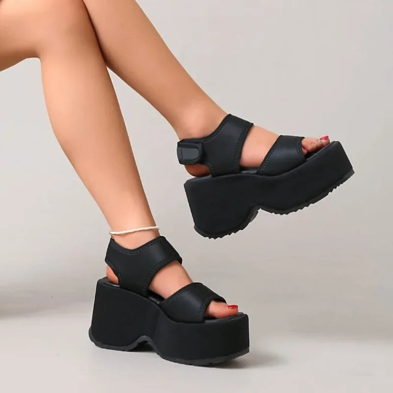 2026 Women's Wedge Heels Slides Height Increasd  High Heels Casual Woman Beach Sandals