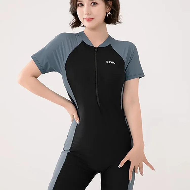 New Women's Flat Angle Professional Racing Cover Belly Slimming Swimming Pool Special Quick Drying Hot Spring One-piece Swimsuit