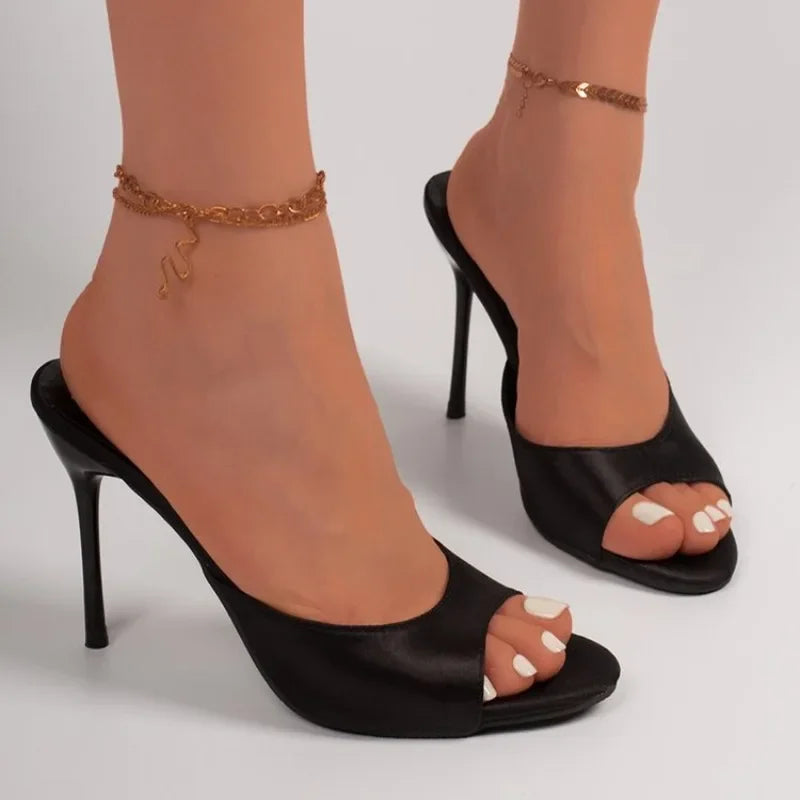 2026  Women's Sandals Fashion Open Toe Comfortable Slides Dress Shoes High Heels Slippers