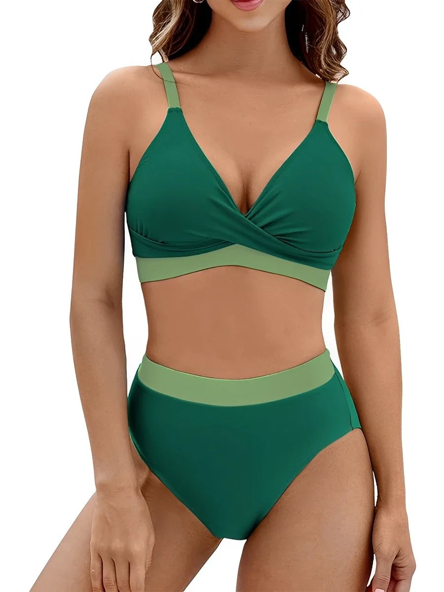 2026 Strappy Bikini High Waist Swimsuit Women Sexy Solid Swimwear Female Bathers Swimming Bathing Swimming Swim Suit Beachwear