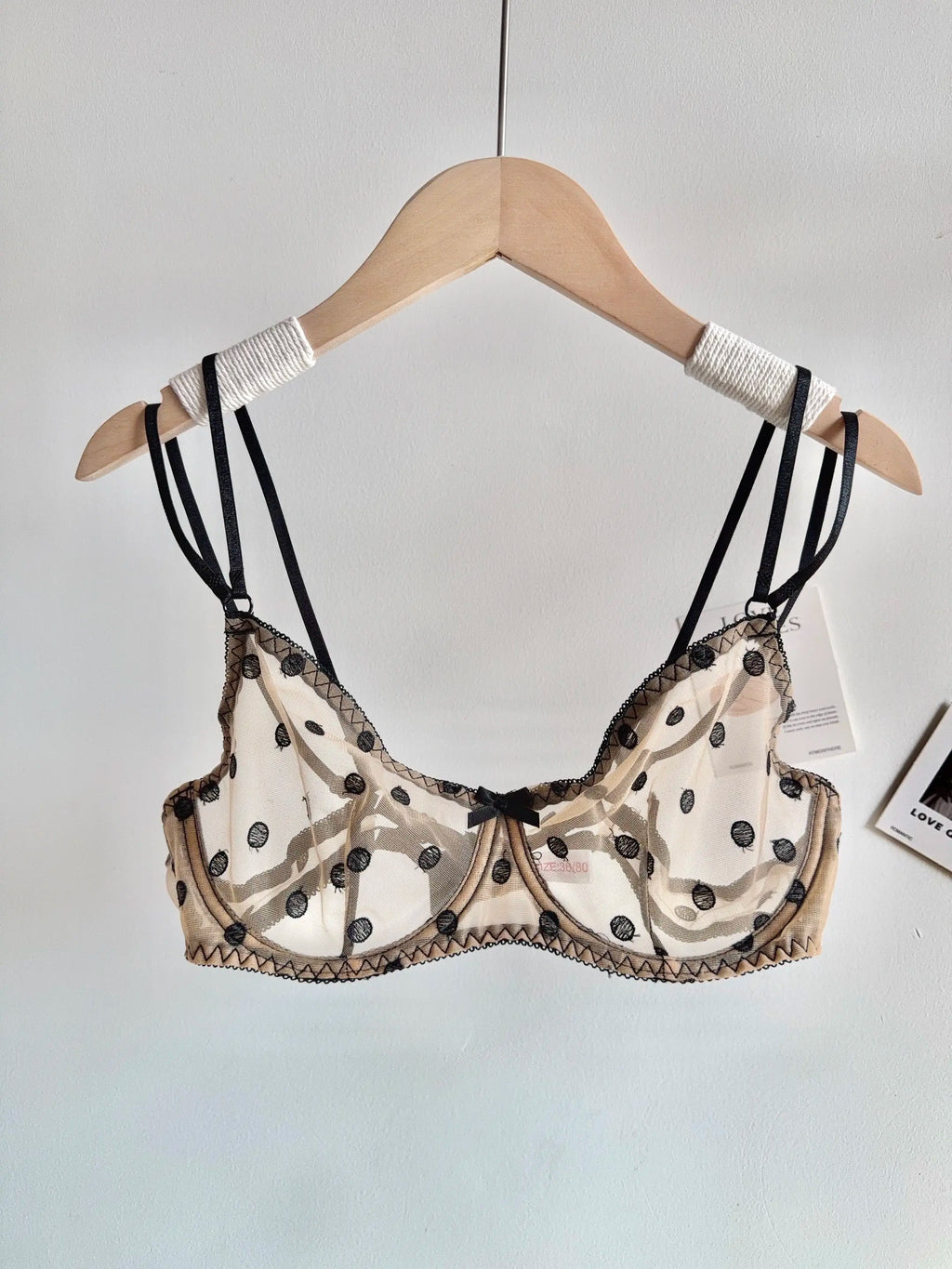 Affordable French Lace Lingerie Set | Sexy Mesh Push Up Bra for Big Bust, Ultra Thin Slimming Anti Sag Women's Bra Set MOYISU AB