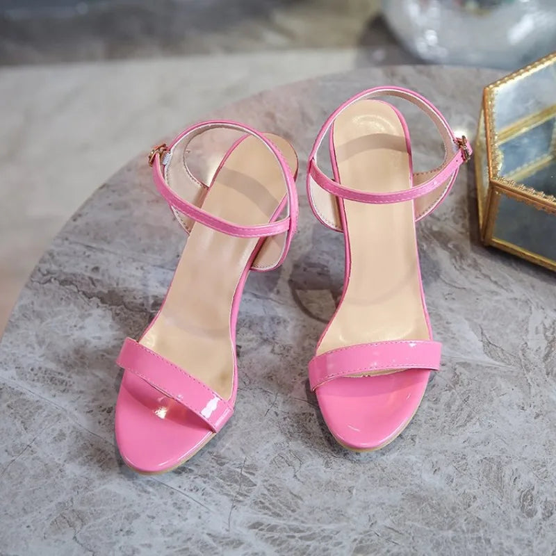 Large  Women's Sandals 2026 Summer High Heels Fashion Open Toe Sandals Buckle Party Shoes  Heels Wedding Shoes
