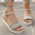 Zoki Plus Size Ankle Buckle Wedge Sandals for Women 2025 Summer Non Slip Beach Shoes Woman Lightweight Platform Sandles Female