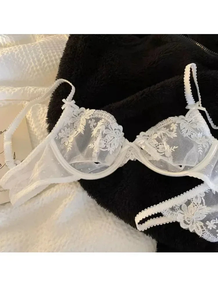 MOYISU Sexy Push Up Bralette: Adjustable Hook & Lace, Cleavage Enhancer Bra, Comfort Wireless Lift, No Padding Tushy & Panty Set