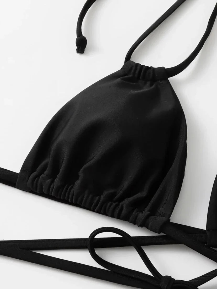 3 Pieces Thong Bikini 2026 Women With Skirt Trikini Swimwear Female Triangle Swimsuit Beach Wear Bathing Swimming Suit Summer