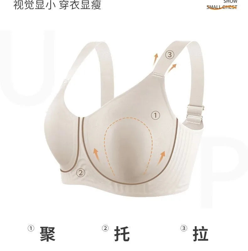 Curvy Minimizer Bra Anti Gravity Lift, Seamless Wireless Full Bust, Slimming Summer Lingerie Anti Sagging Sexy MOYISU Sexy Bra