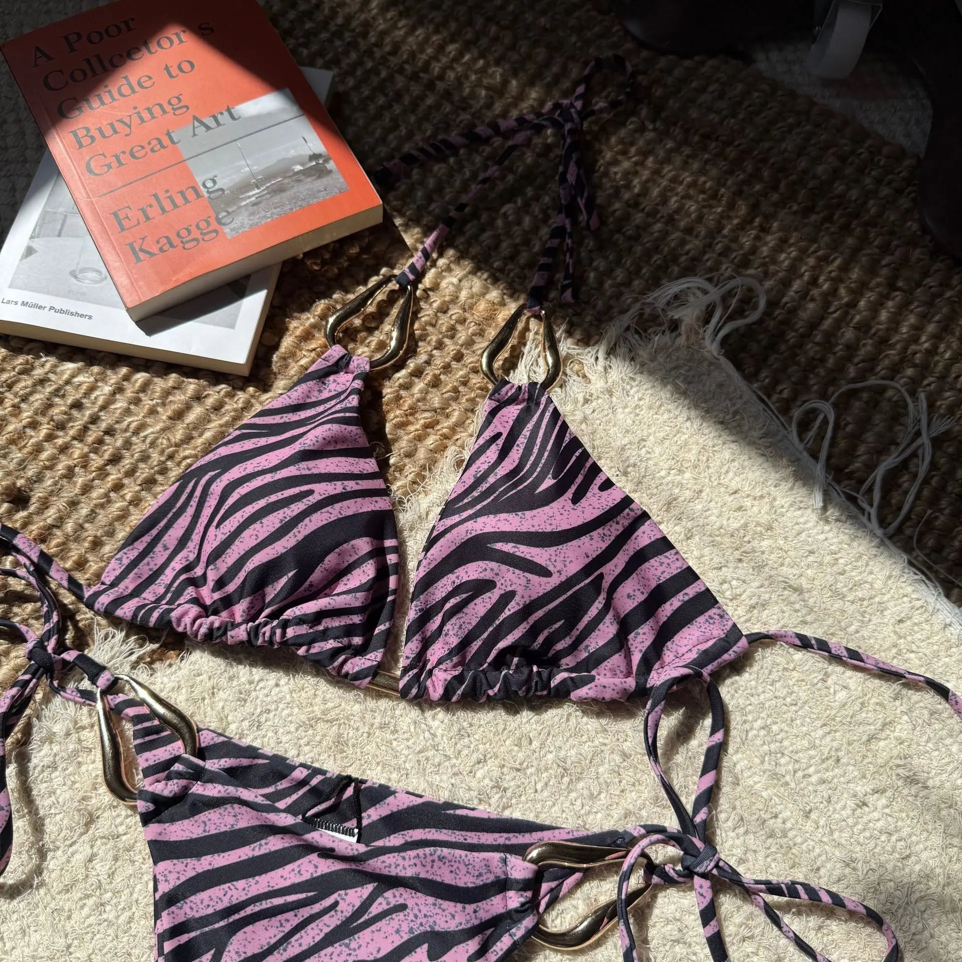 Zebra Print Micro Bikinis Sets Two Pieces Women Halter Metal Ring Swimsuit Brazilian Summer Bathing Suit Swimwear Swimming Suit
