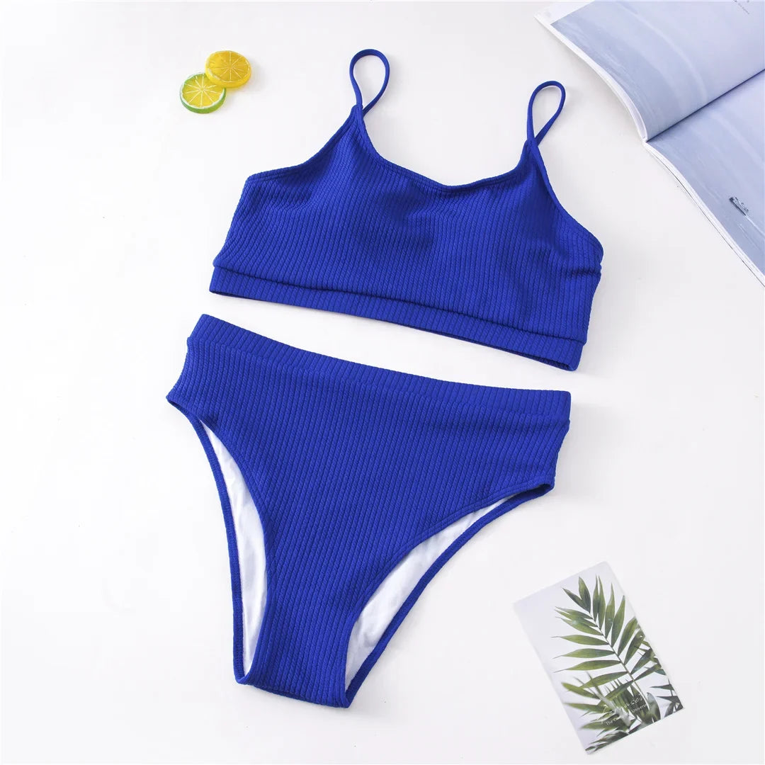 0XL - 4XL 7 Colors Bikini Plus Size Large Size Swimwear Women Swimsuit Female Two-Pieces Bikini Set Bather Bathing Suit V3774B