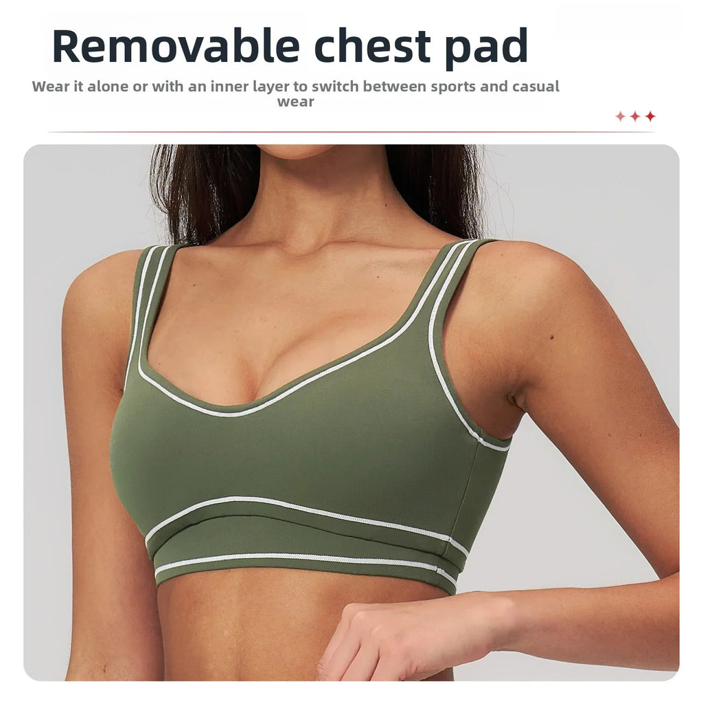 Breathable Sports Bra Women Shockproof Fitness Tops Push Up Gym Crop Top Brassiere Sport Bras Gym Workout Top Summer Yoga Bra