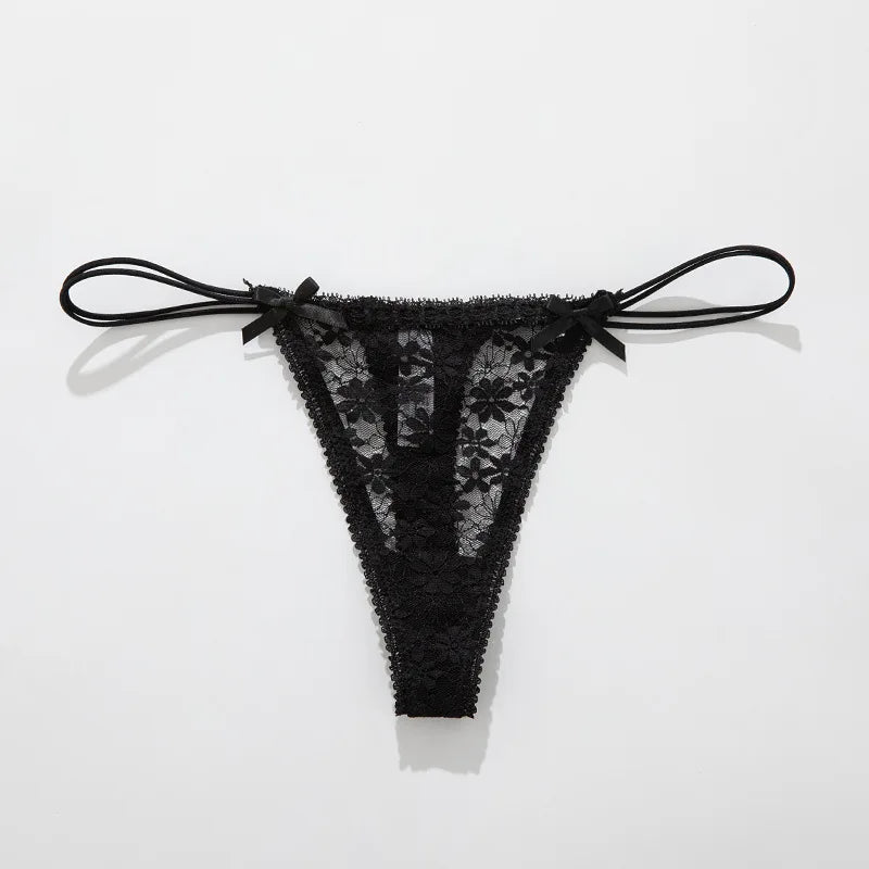 Lace Girls G String Sexy Panties Women Underwear Briefs Hollow Out Thong High Quality Transparent Underpants Lingerie Intimates
