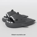 Summer Ice Cream Shark Slippers for Couples Cute Anti-Slip Thick Sole Indoor Bathroom Slides Men Women Beach Street Sandals