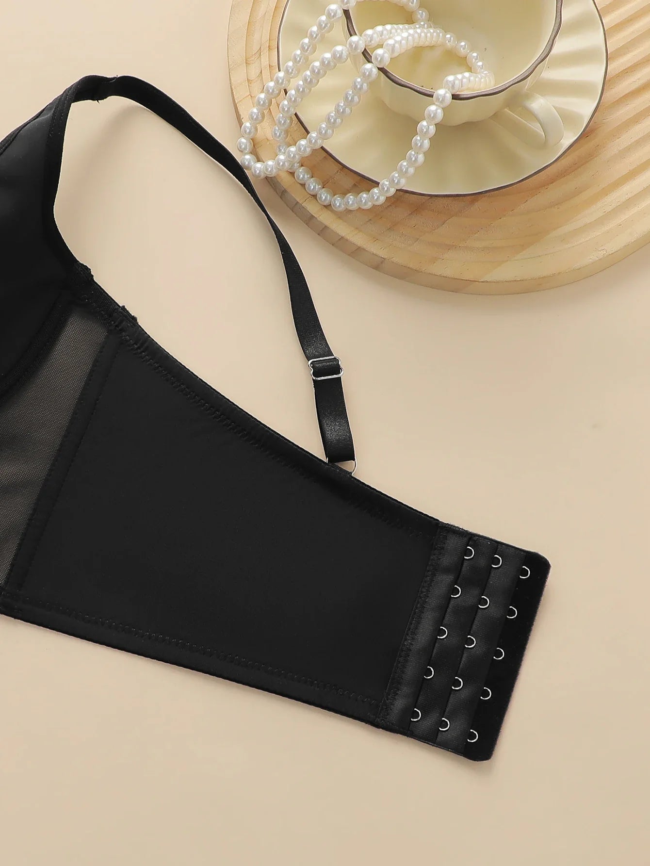 Women's sexy mesh breathable bra with steel rims push up straps adjustable close fitting underwear MR3058