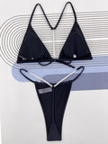 Sexy Pearl Bikinis Extreme Mini Micro String Bikini Female Swimsuit Women Thong Swimwear Two-pieces Bikini Set Bathing Suit Swim